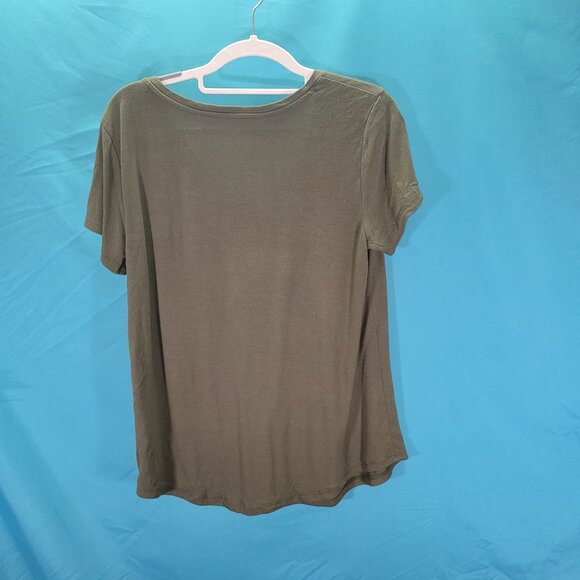 Ana Olive Green Short Sleeve Womens T-Shirt Medium - Picture 5 of 7